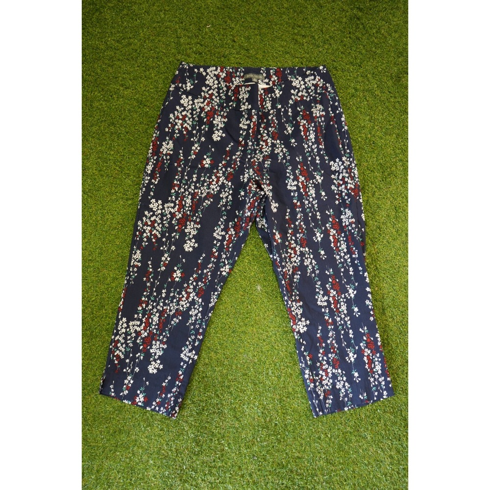 Erica Taylor Palazzo Pants Womens 1X‎ Multicolor Floral Straight Leg Flat Front